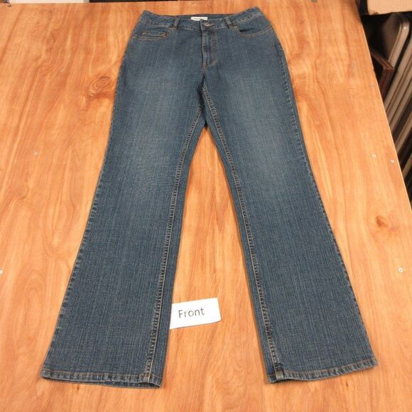 COLDWATER CREEK Natural Waist Bootcut Leg Jeans Sz 8 Flare Wide Leg Denim H17600 - Picture 4 of 15